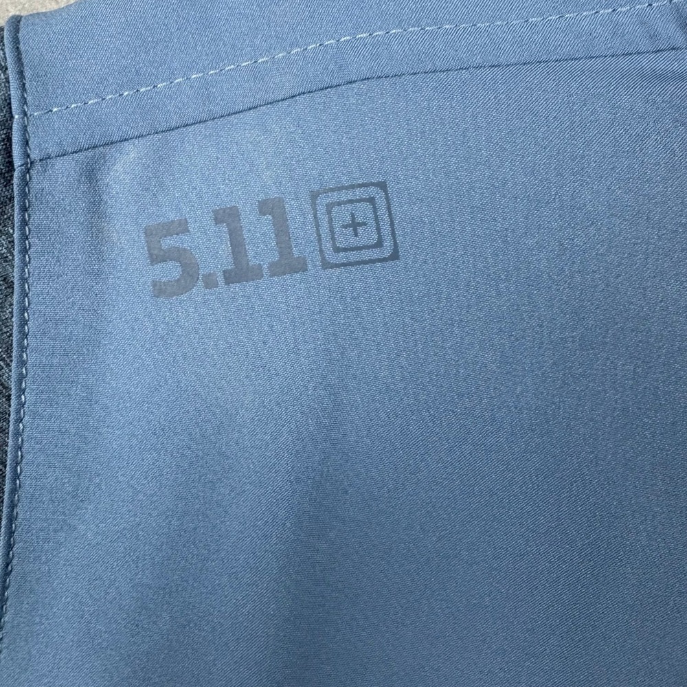 5.11 Tactical Men Sm. Rapid S/S Polo Atlas Blue Enduro-Flex Shirt Gorpcore NWT - Picture 7 of 13